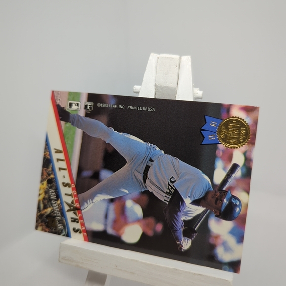 3/$15. 1993 Leaf Ken Griffey Jr./Marquis Grissom Gold Leaf All-Stars #8 NM - Picture 3 of 11